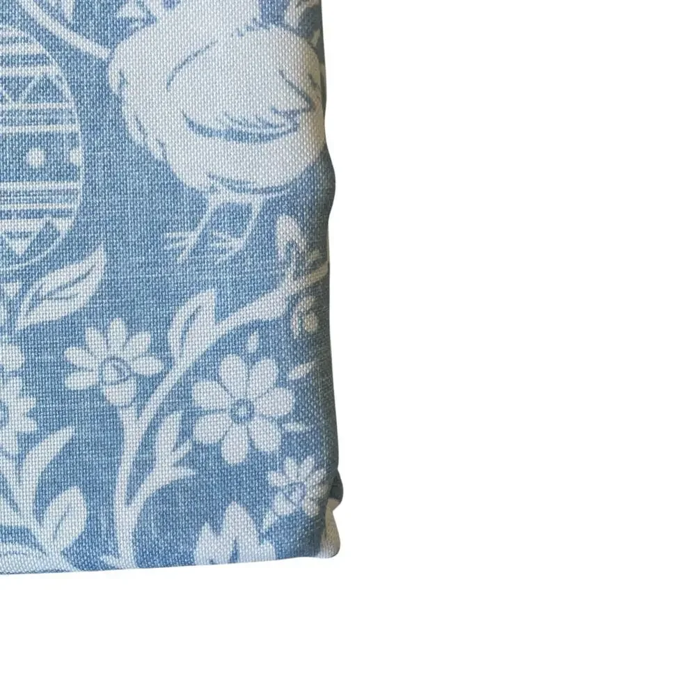 Lenox Blue Easter Egg Toile Bunny Rabbit Baby Chick Cloth Tablecloth 60” X 84”